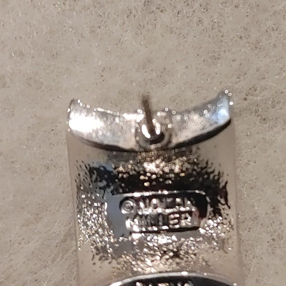 Nolan Miller stud earrings with backs, signed - Picture 5 of 16